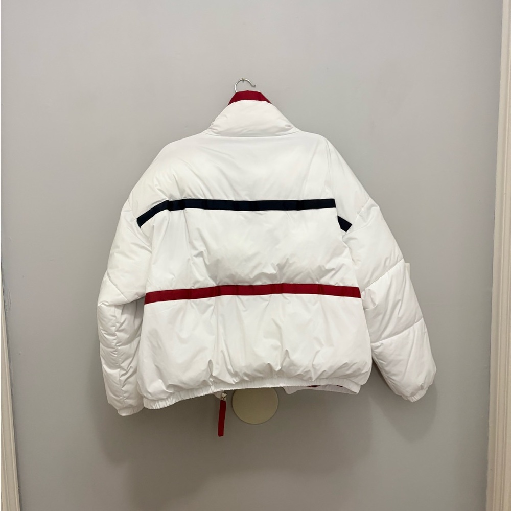 Tommy Hilfiger White Jacket with Red and Blue Stripes - Picture 6 of 16